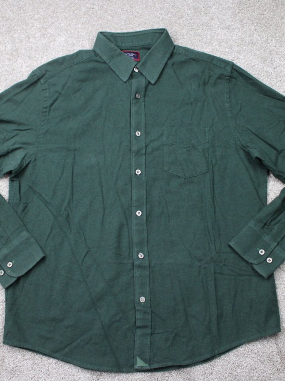 UNTUCkit Sherwood Shirt Mens Large Green Regular Fit 100% Cotton Long Sleeve